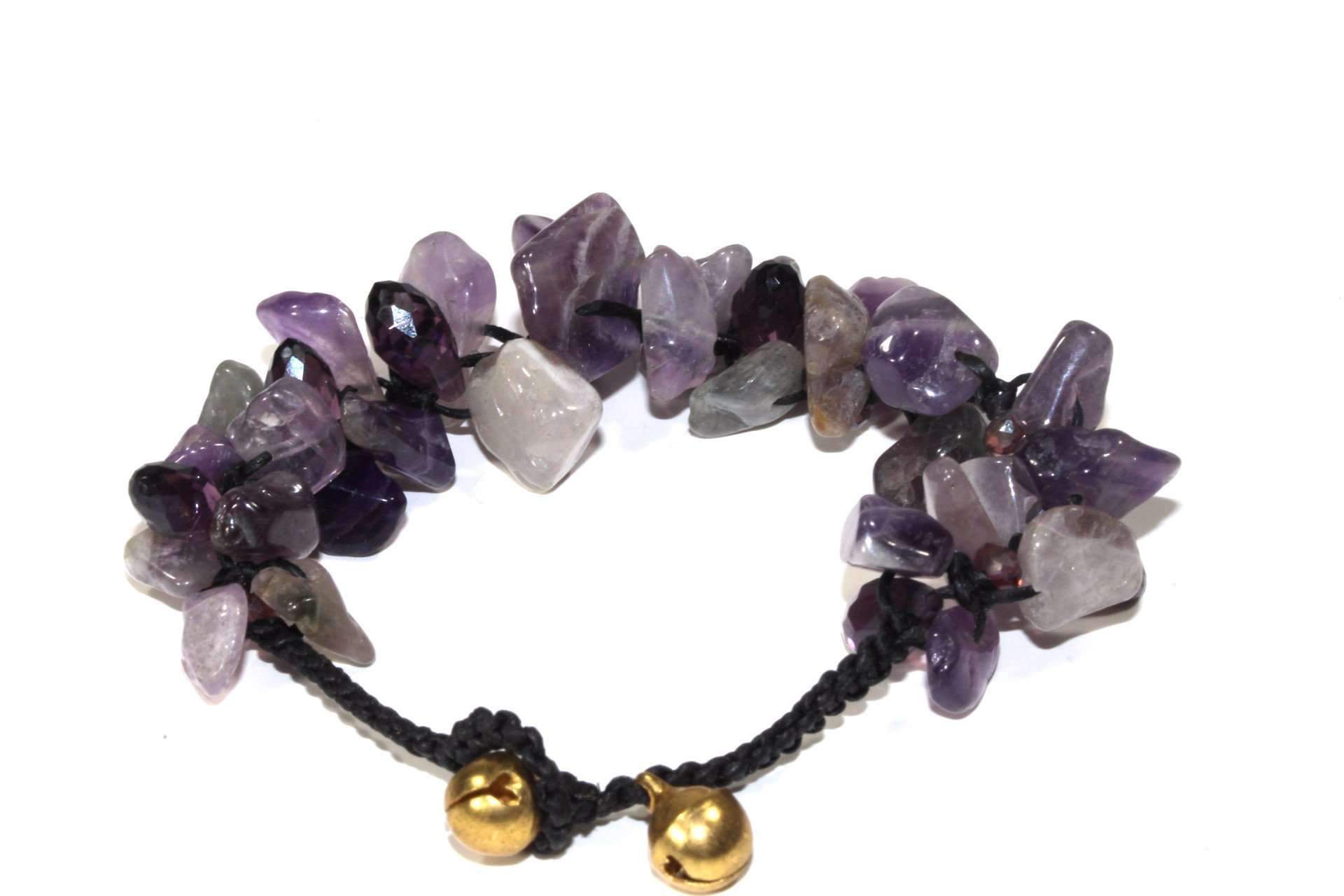 raw amethyst stone bracelet – gorgeous, s | dropsona - neutral - everyday use