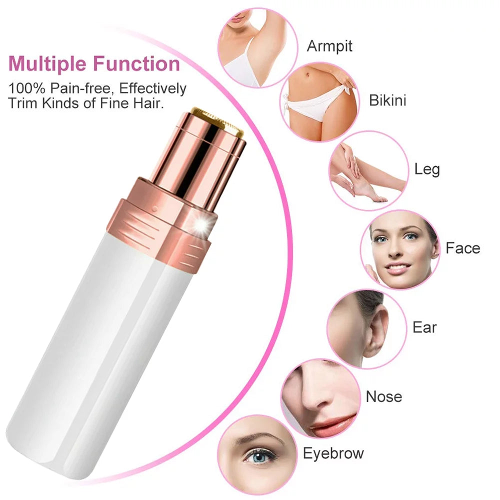 women's painless facial hair remover trimm | dropsona - neutral - usage example