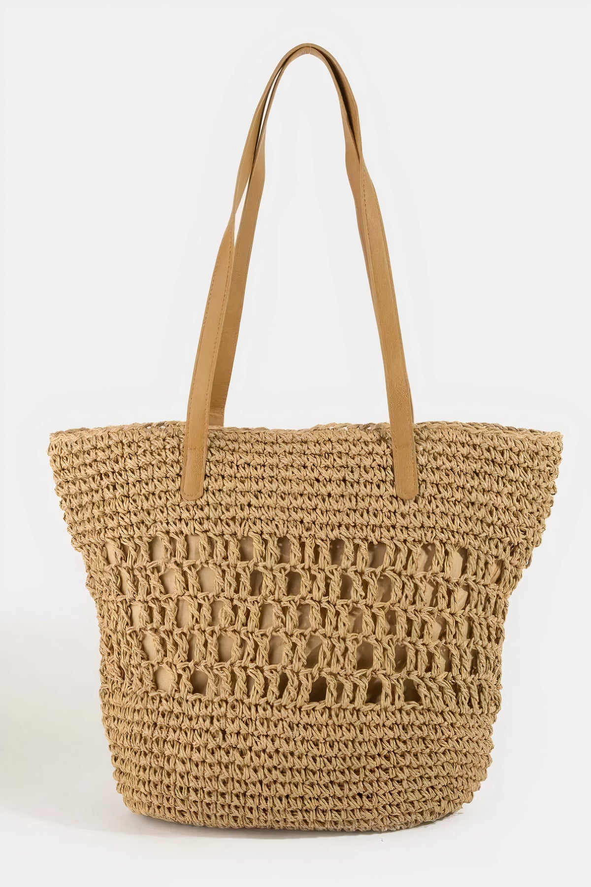 fame intricate straw braided large tote bag - everyday wear