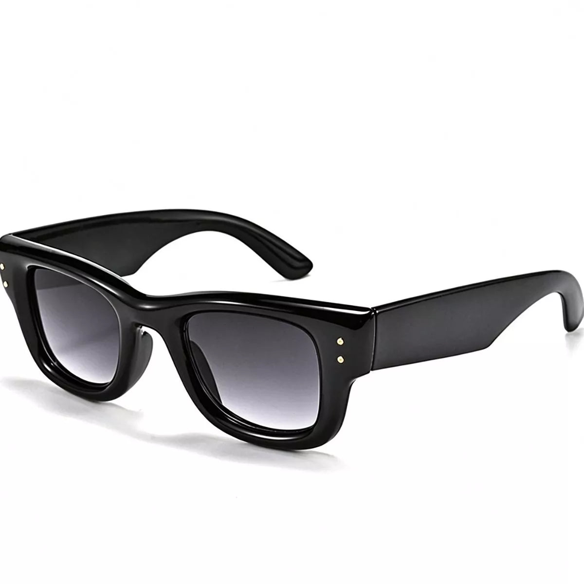 oversized rectangular gradient lens sunglasses – gaze | dropsona - neutral - front view