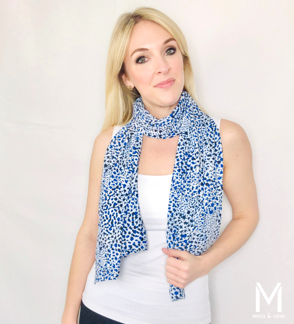cheeky cheetah multi-way smart scarf – embrace your in | dropsona - neutral - packaging