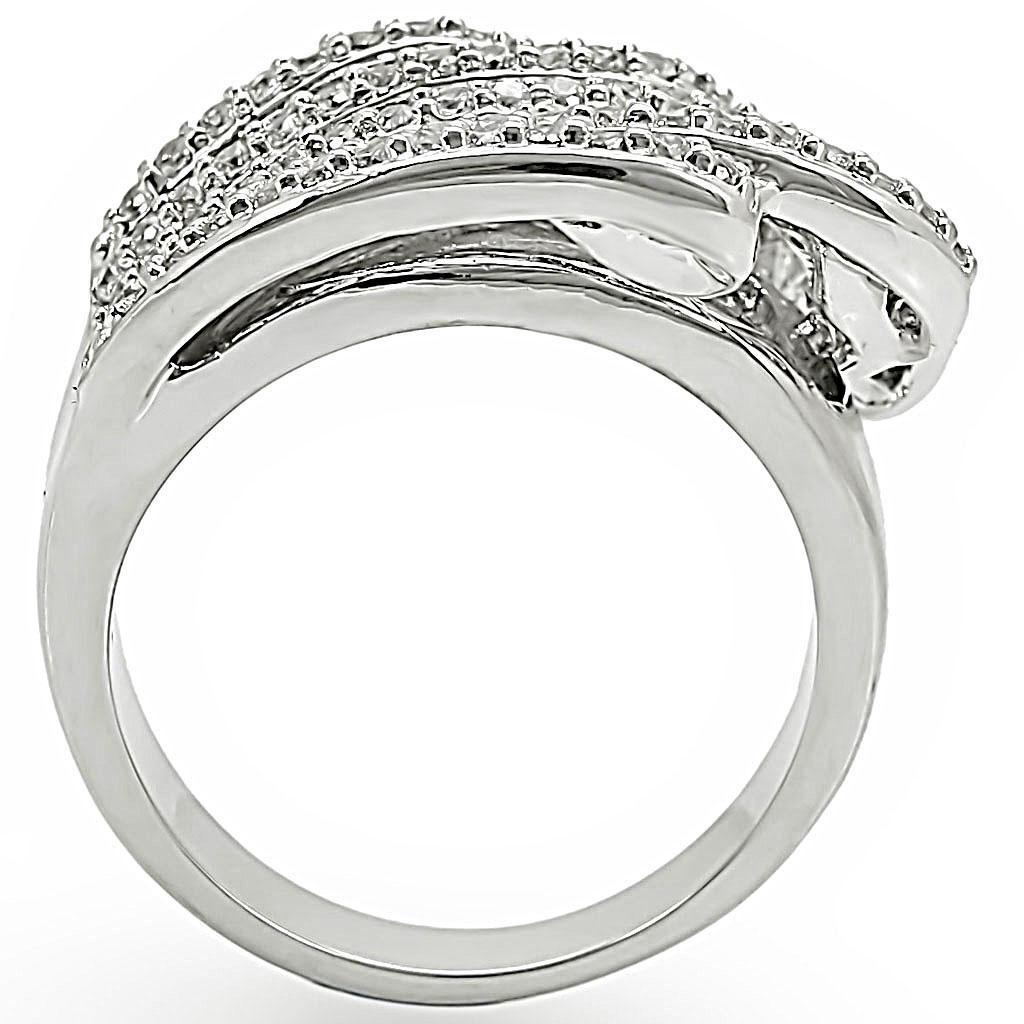 1w018 - rhodium brass ring with aaa grade cz in clear | dropsona - neutral - material texture