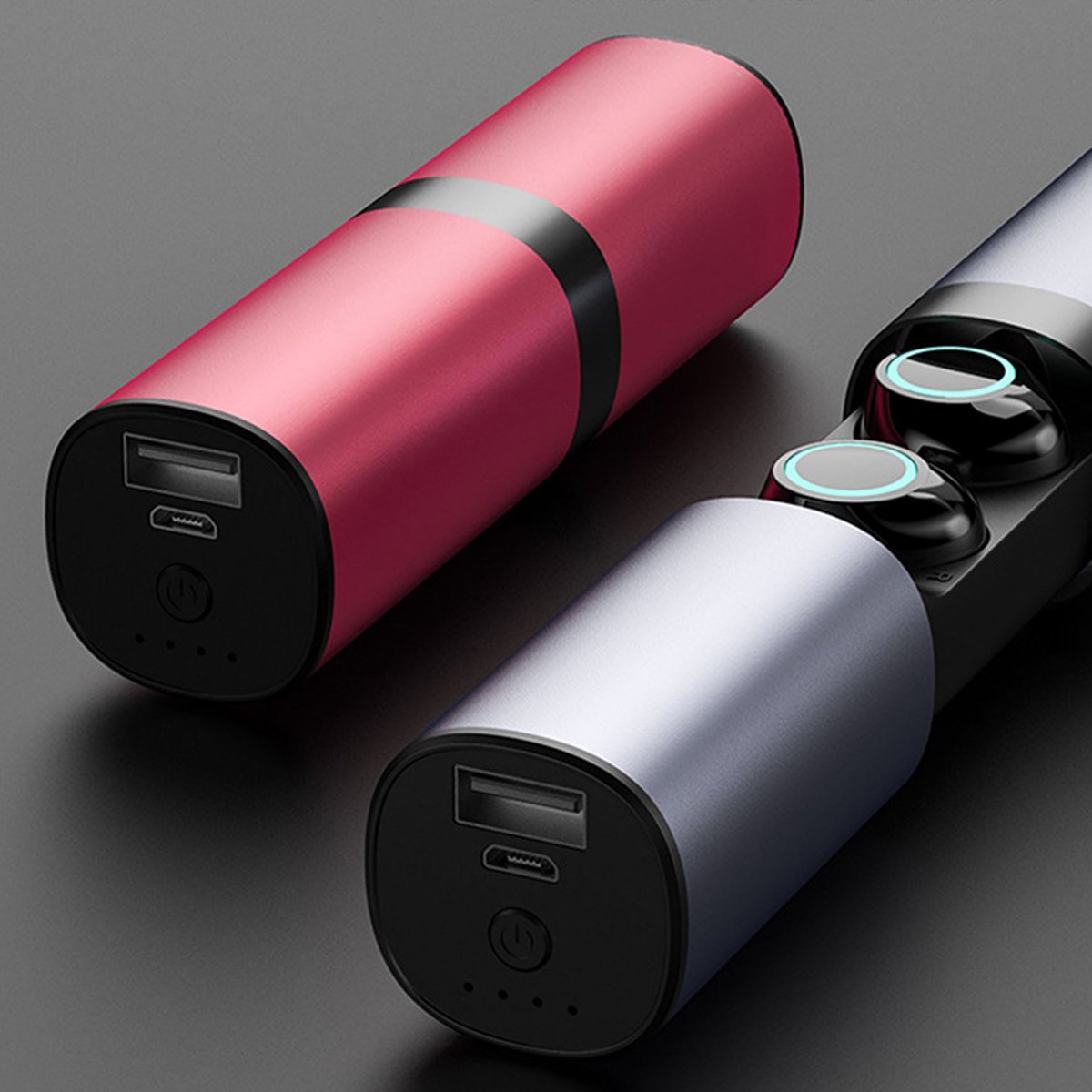 true twin 2 in 1 wireless headphones with phone charge | dropsona - neutral - packaging