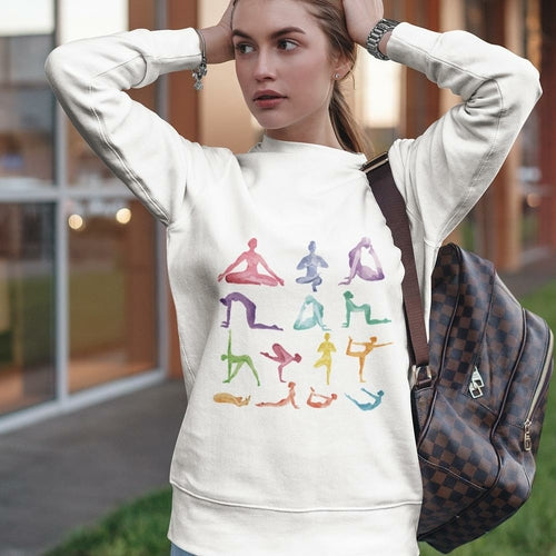 yoga theme crewneck sweatshirt – sanctuary crewne | dropsona - neutral - packaging