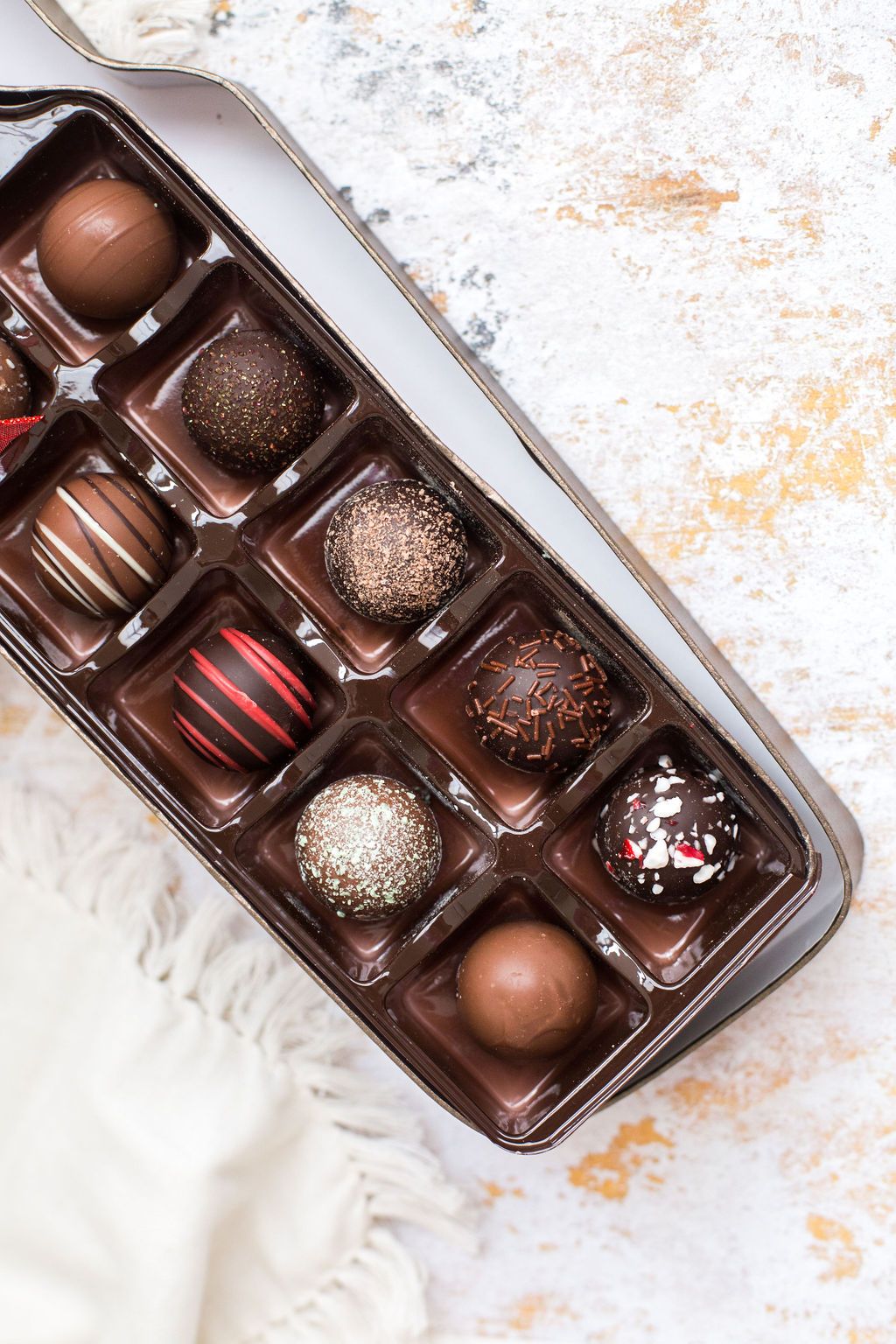 gourmet chocolate truffle gift box – 12 handcrafted tr | dropsona - neutral - everyday use