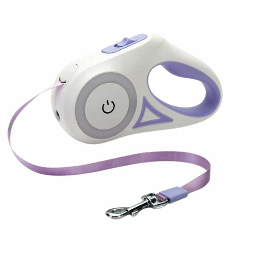 automatic retractable lighting dog leash – this | dropsona - neutral - front view