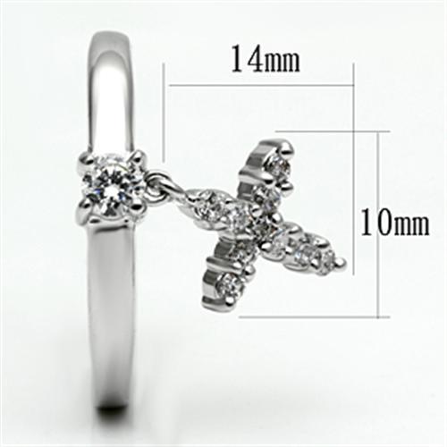 3w293 - rhodium brass ring with aaa grade cz in clear | dropsona - neutral - front view