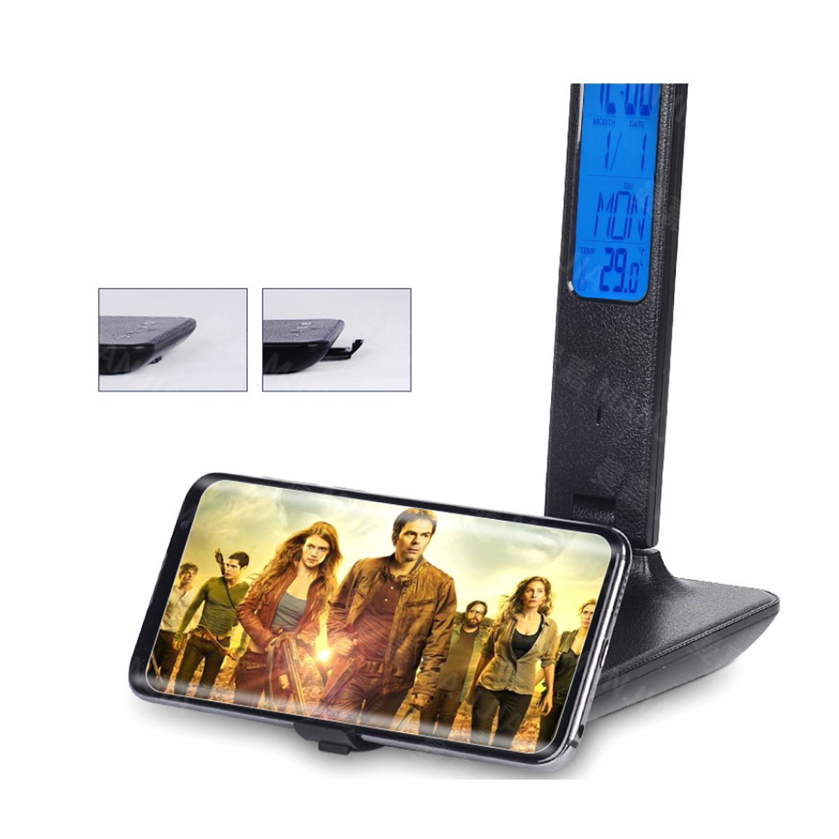 lamp plus 3 in 1 with phone charger, clock and th | dropsona - neutral - usage example