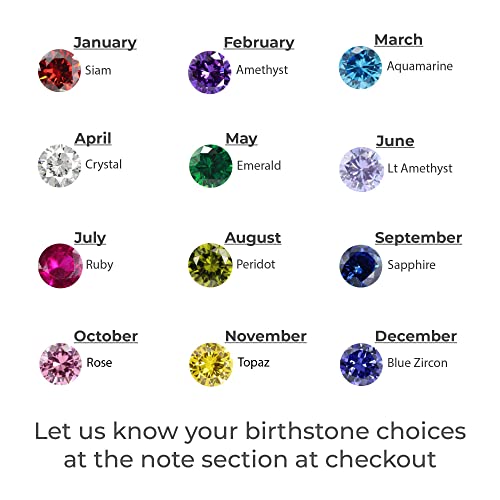 mom necklace birthstone, with kids names, | dropsona - neutral - size reference