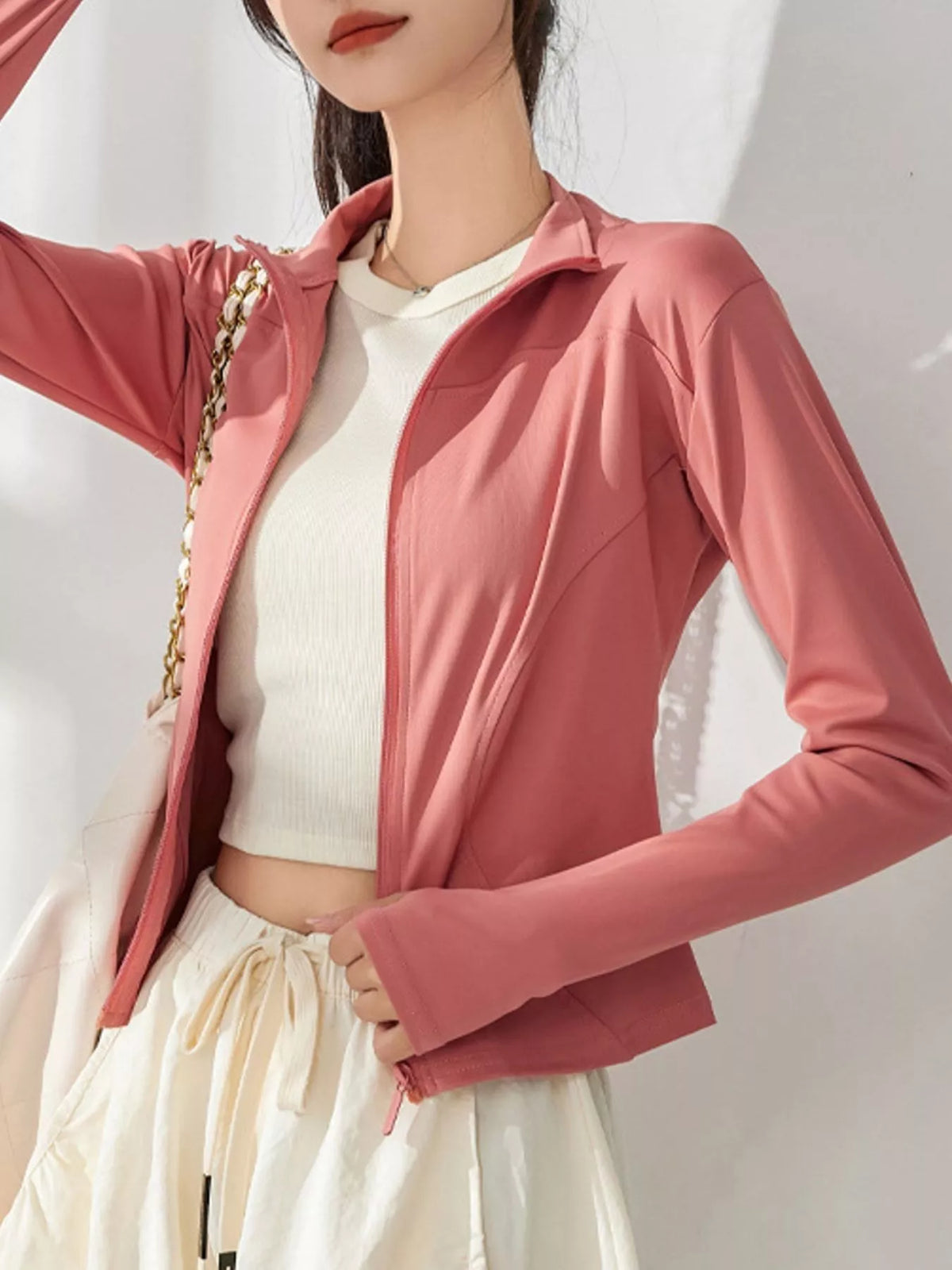 slim-fit quick-dry active outerwear | dropsona - neutral - everyday use