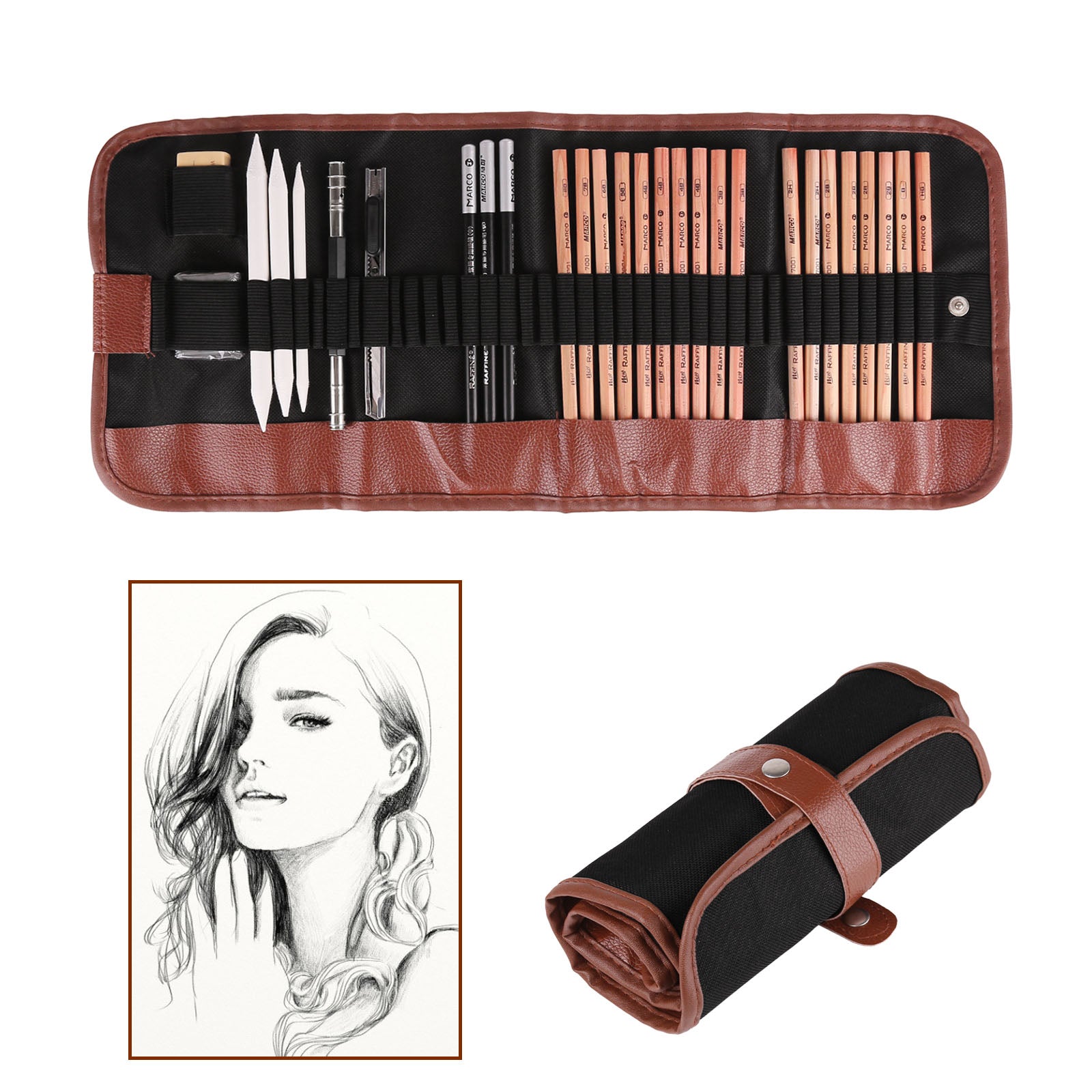 pen charcoal sketch set sketching pencil charc | dropsona - neutral - everyday use