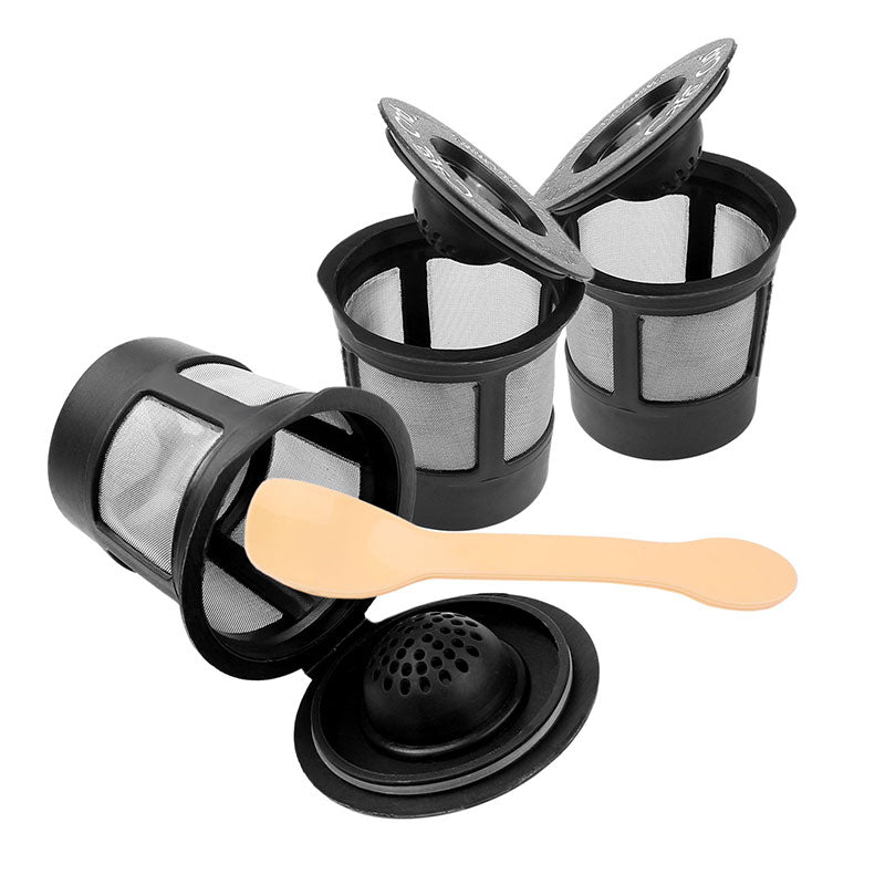 3pcs reusable coffee filter pod with spoon – save your | dropsona - neutral - everyday use