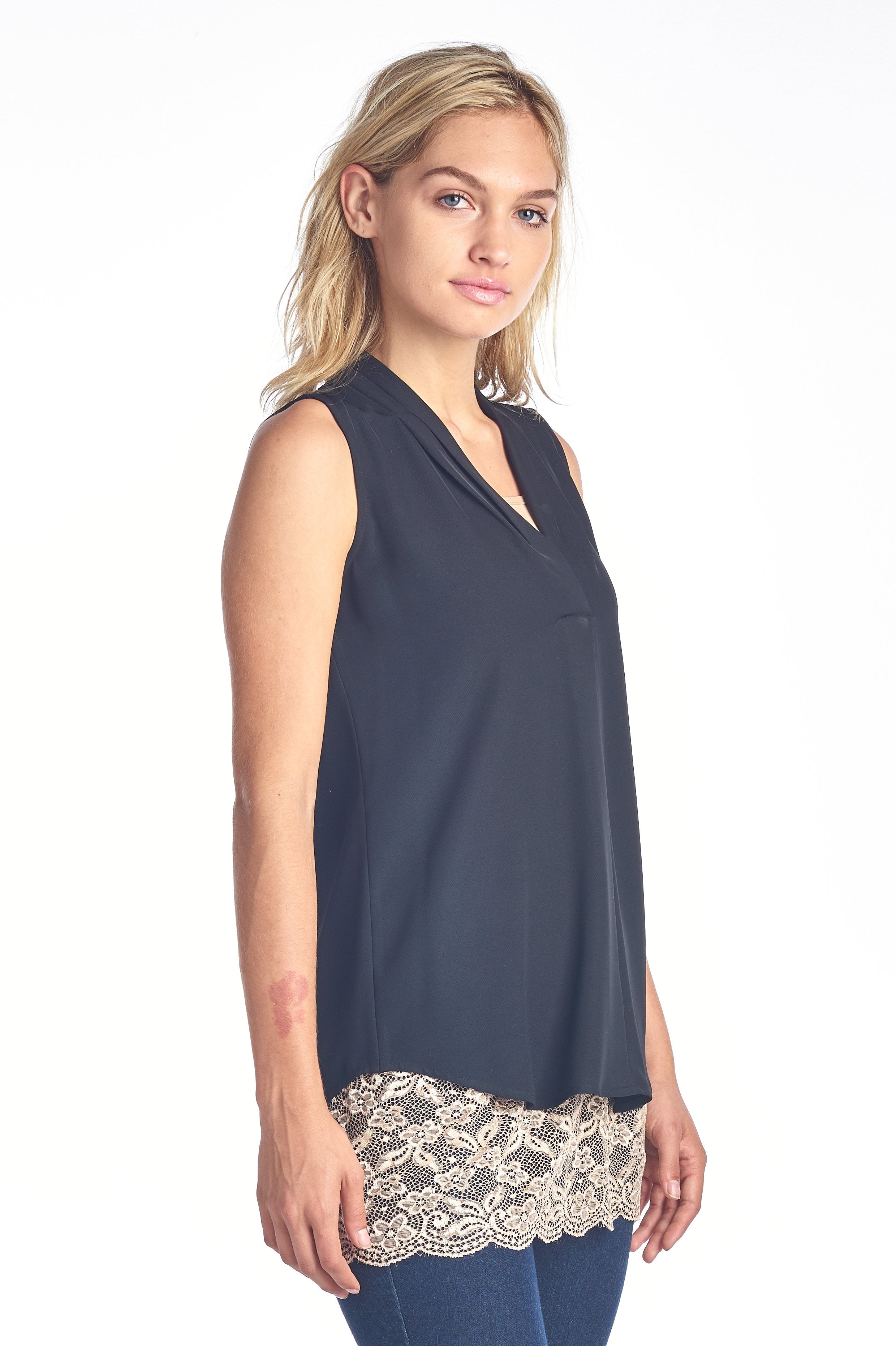 camilong – layer under any shirt for extra coverage | dropsona - neutral - close-up detail