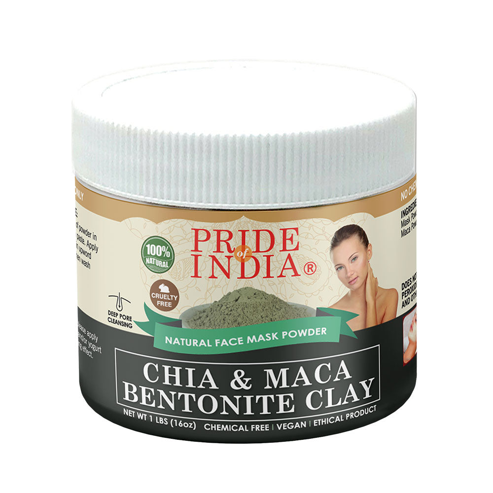 chia & maca healing bentonite clay natural face mask p | dropsona - neutral - everyday use