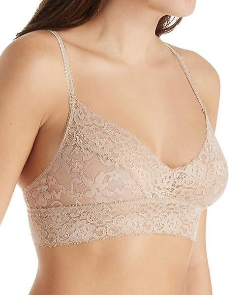 semisheer lace bralette – wireless bral | dropsona - neutral - close-up detail