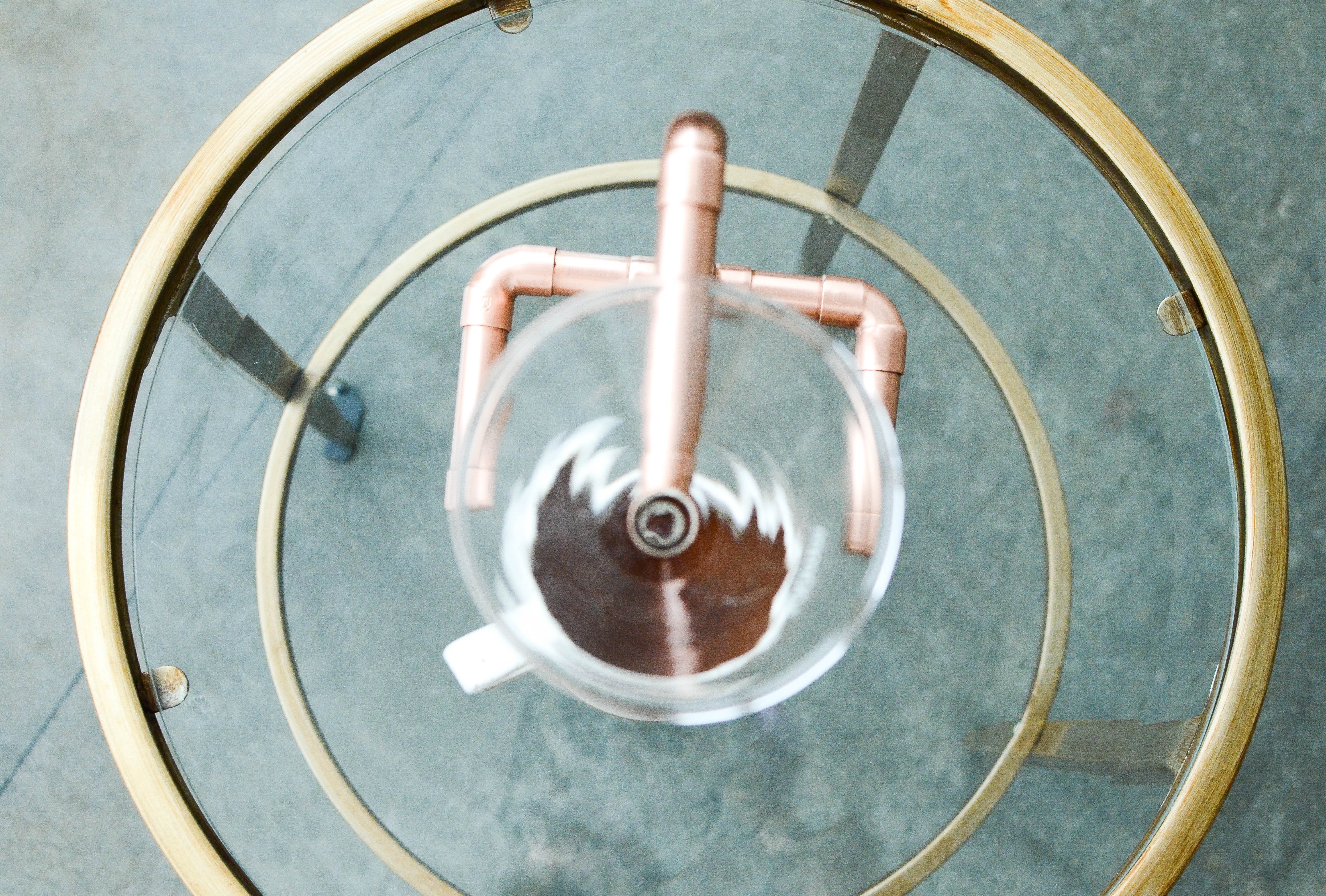 copper coffee pour over – display functional art in yo | dropsona - neutral - close-up detail