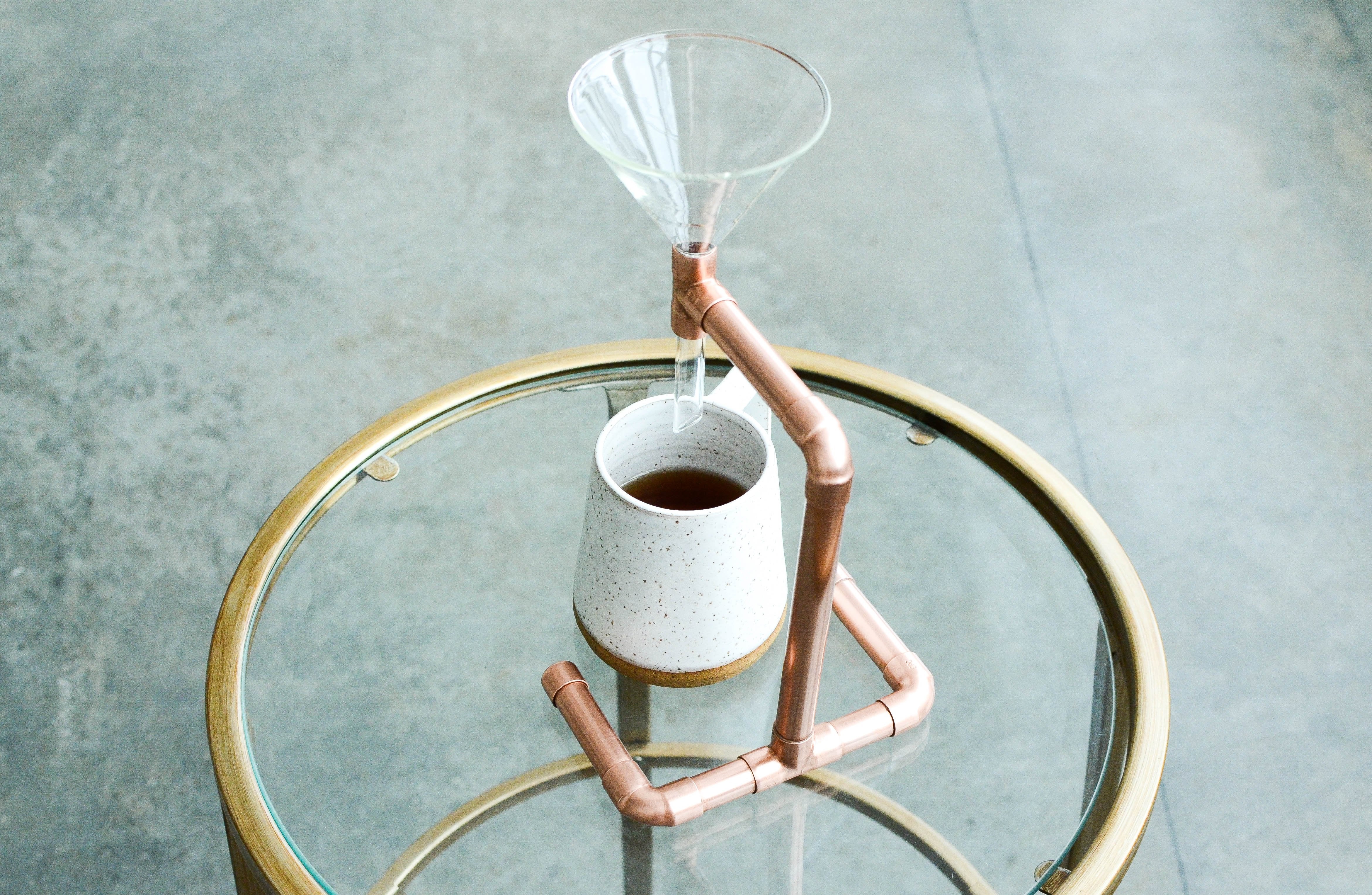 copper coffee pour over – display functional art in yo | dropsona - neutral - material texture