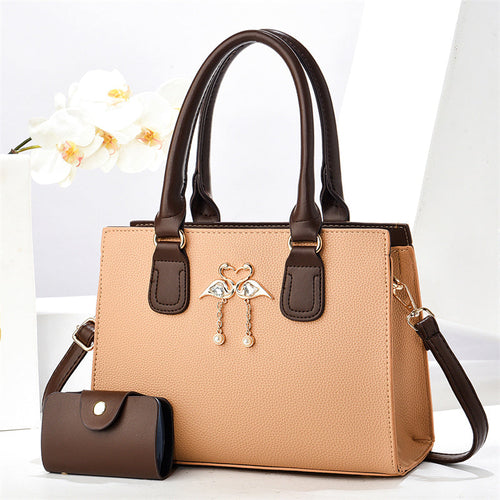 women's high-capacity cross body bag – large capacity | dropsona - neutral - close-up detail