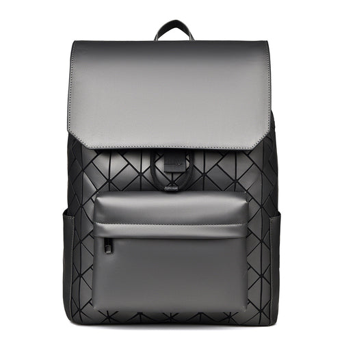 diamond pattern men's large capacity backpack – waterp | dropsona - neutral - size reference