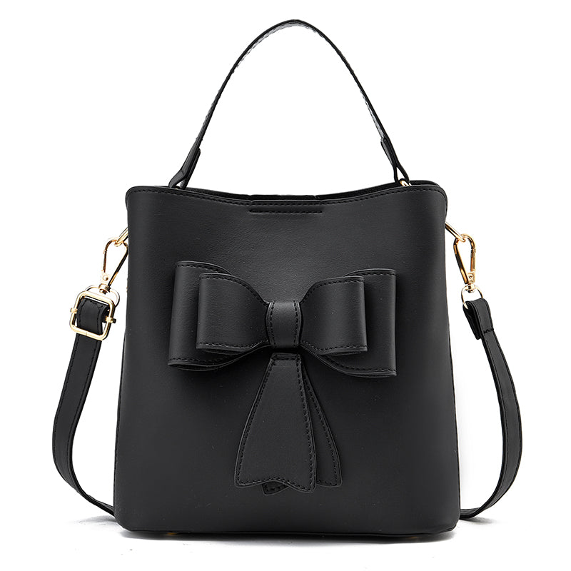 classic bucket bow women's crossbody bag - large capac | dropsona - neutral - everyday use