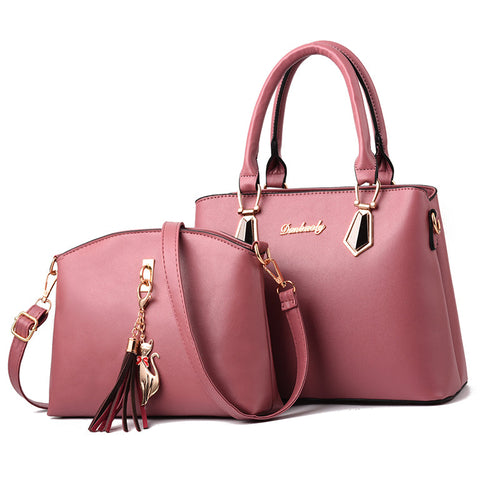 ladies fashion cross-body women's handbags – large cap | dropsona - neutral - front view