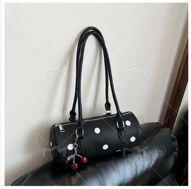 cylindrical women's bag with pendant – fashion trend, | dropsona - neutral - packaging