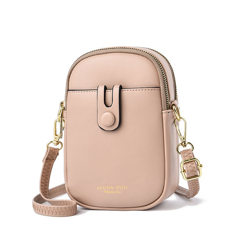 cell phone crossbody bag – f handles/straps: single pl | dropsona - neutral - front view