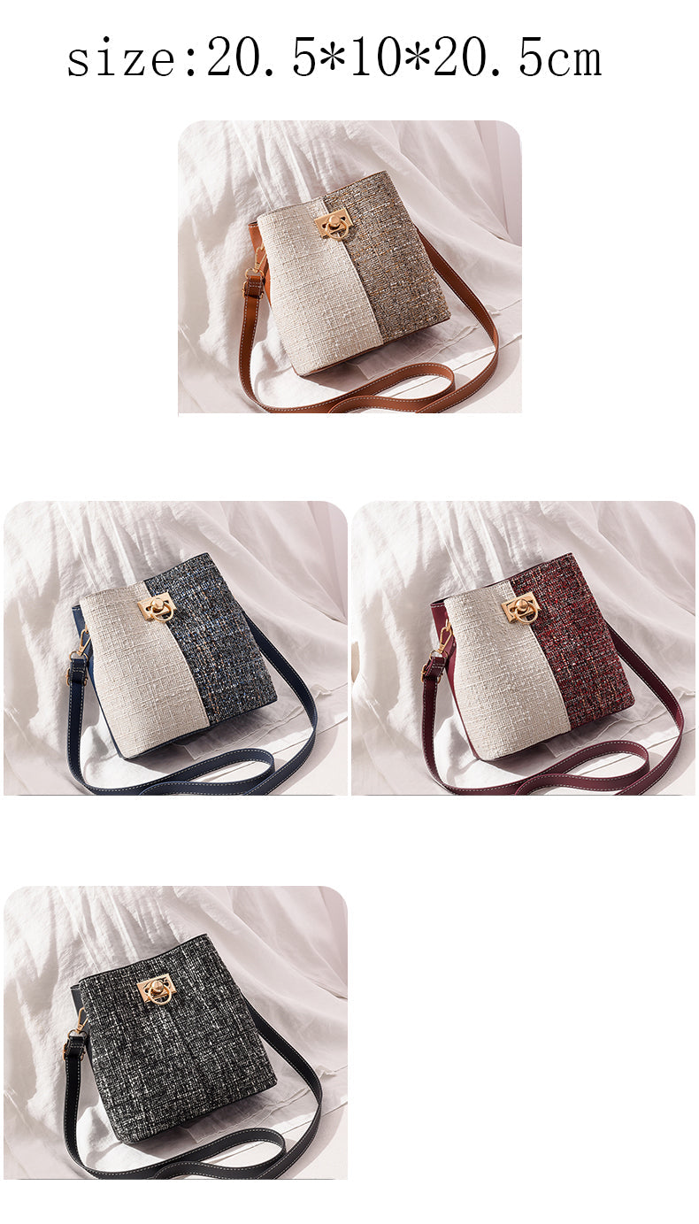 new fashion texture bucket bag - foreign gas large cap | dropsona - neutral - material texture