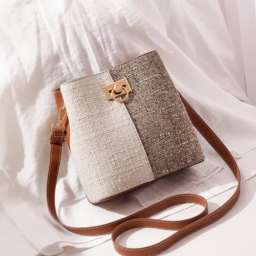 new fashion texture bucket bag - foreign gas large cap | dropsona - neutral - usage example