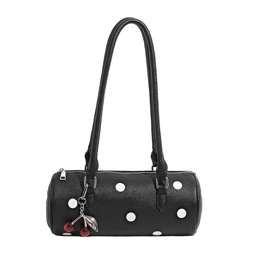 cylindrical women's bag with pendant – fashion trend, | dropsona - neutral - packaging