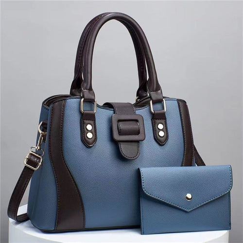 luxury women's handbags - tote bag handbag set – model | dropsona - neutral - packaging