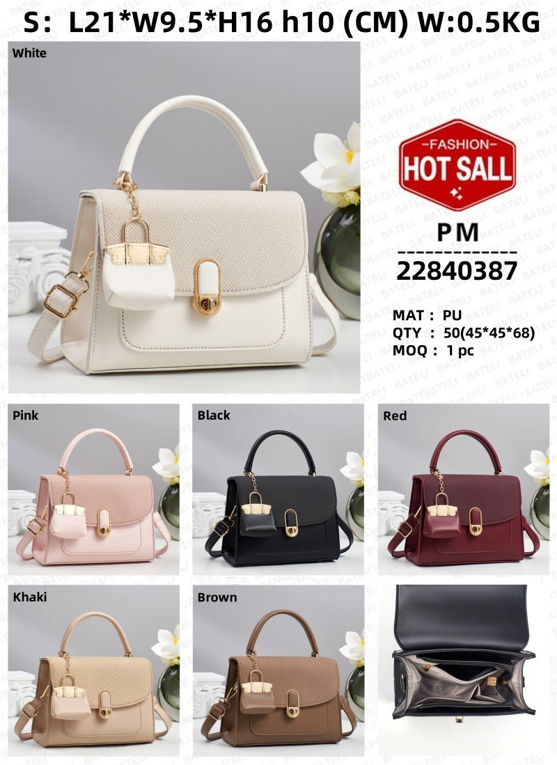 classy fashion shoulder bag - lad | dropsona everyday wear - neutral - close-up detail