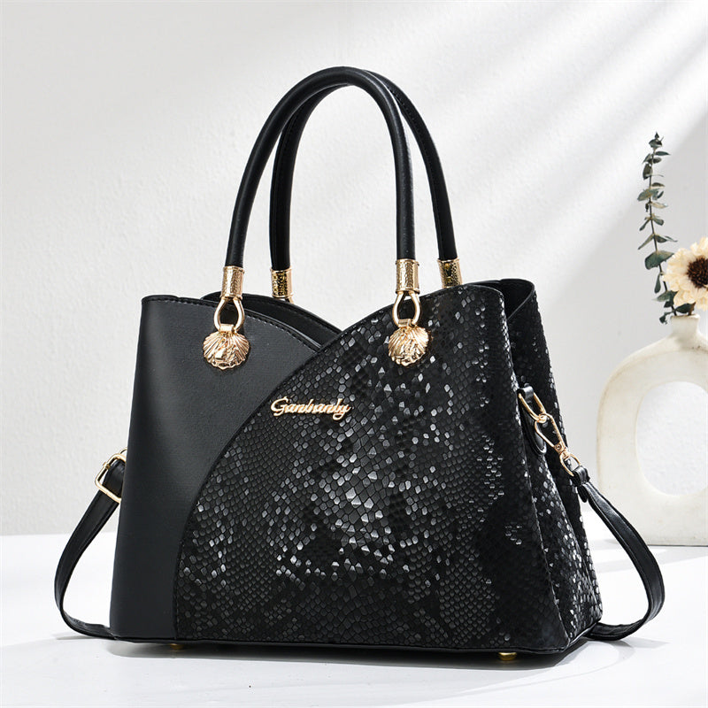 handheld pattern shoulder bag - large capacity zip clo | dropsona - neutral - packaging