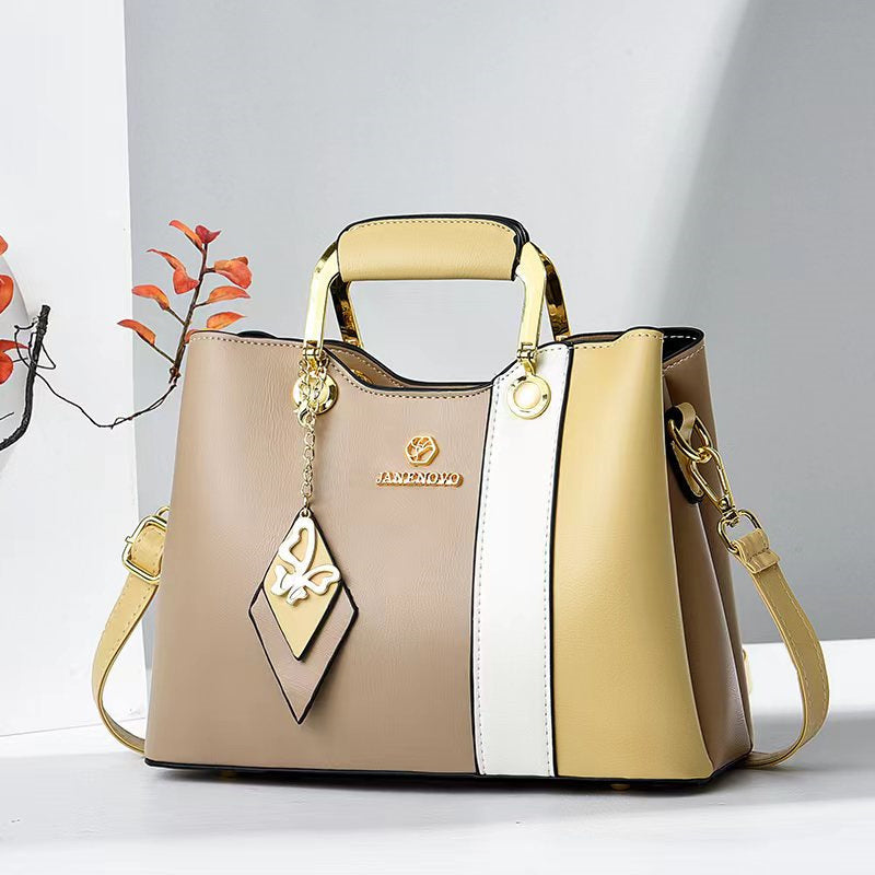 single shoulder handheld crossbody bag – ster number o | dropsona - neutral - front view
