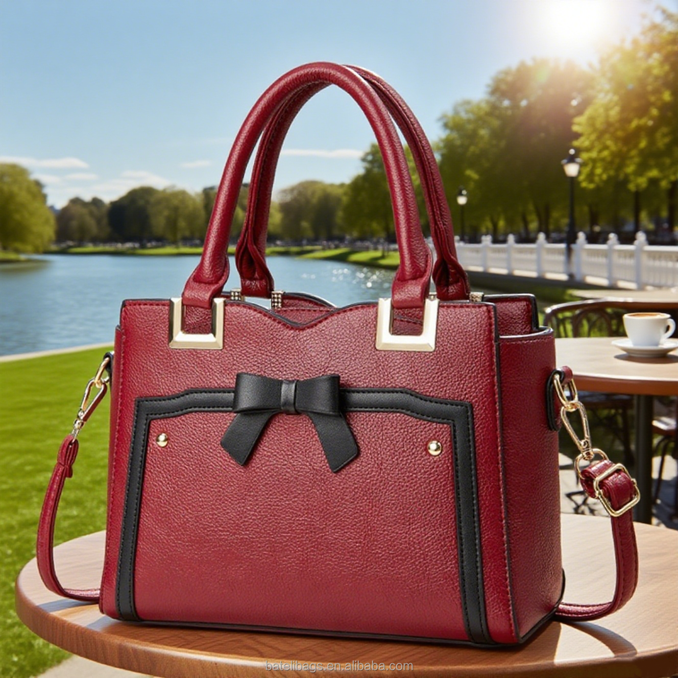 commuting shoulder bags for women – fashion trend, lux | dropsona - neutral - close-up detail
