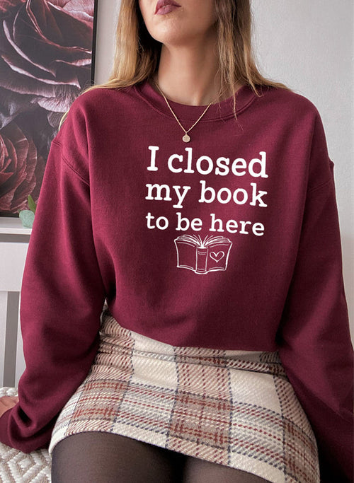 i closed my book to be here sweat shirt – shop cool sw | dropsona - neutral - packaging