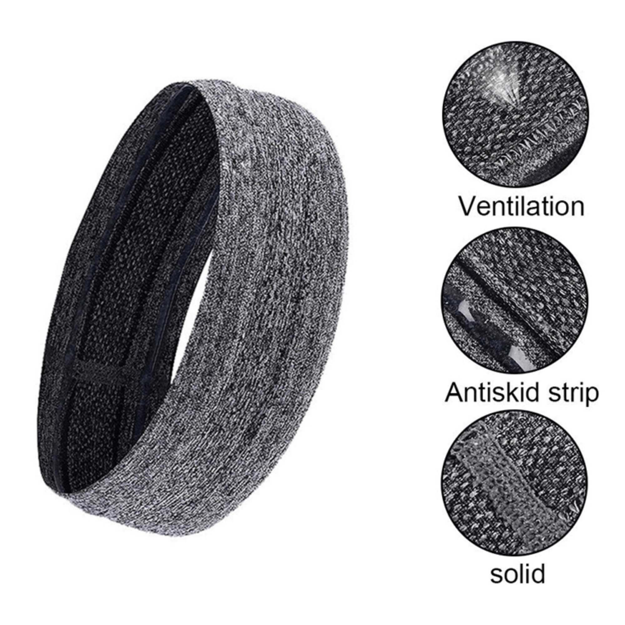 cardio cross-training headband – sport and fitness swe | dropsona - neutral - close-up detail