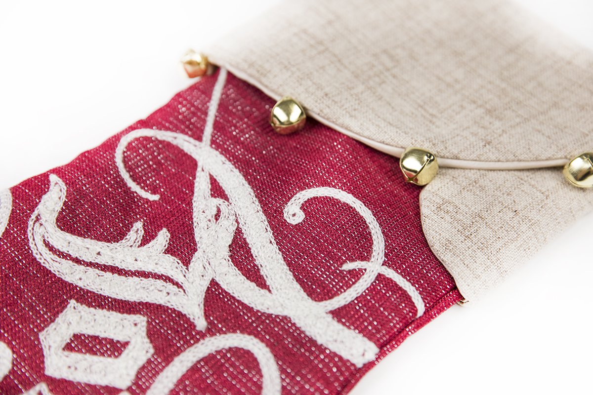 ml17125 joyeux stocking 20 – description decorate with | dropsona - neutral - front view