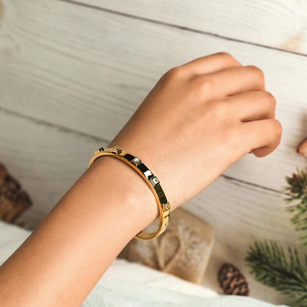 metal stone hinged bangle – all of our pieces are made | dropsona - neutral - material texture