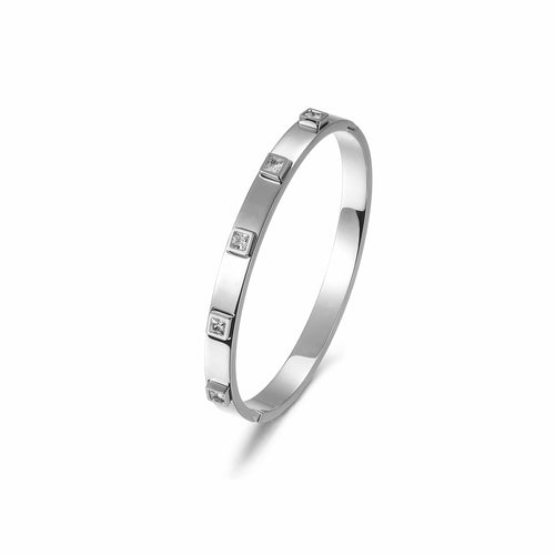 metal stone hinged bangle – all of our pieces are made | dropsona - neutral - packaging