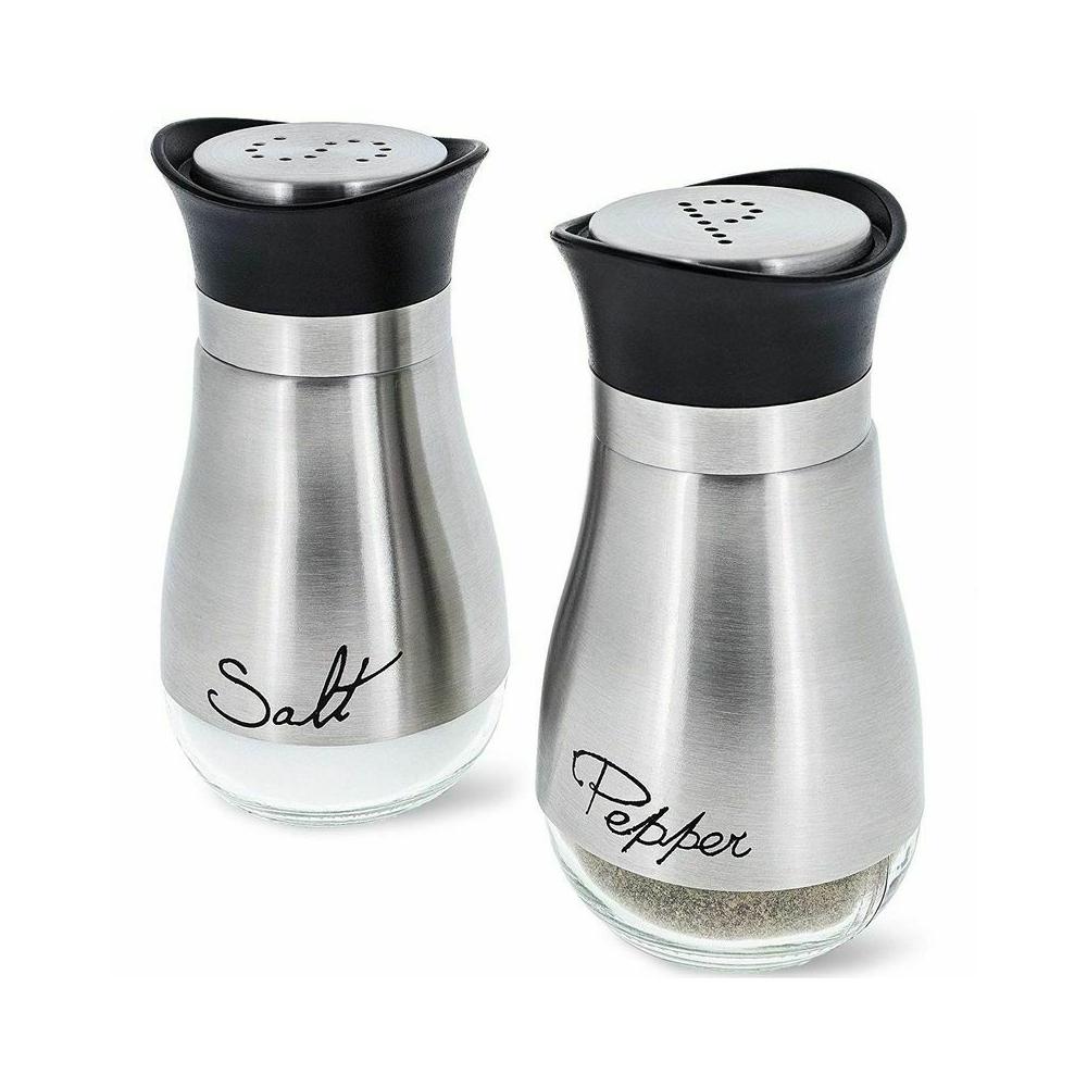 salt and pepper shakers stainless steel glass set bpa | dropsona - neutral - everyday use