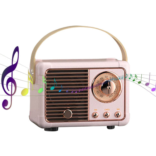 bluetooth compact retro speakers with radio – enjoy ex | dropsona - neutral - material texture