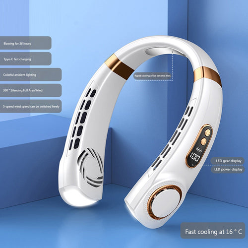 innovative led equipped wearable fan – introducing our | dropsona - neutral - usage example