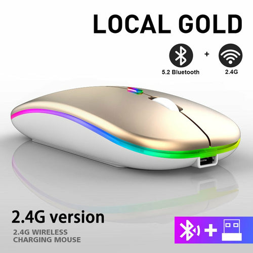 rgb wireless bluetooth mouse – this rechargeable w | dropsona - neutral - close-up detail