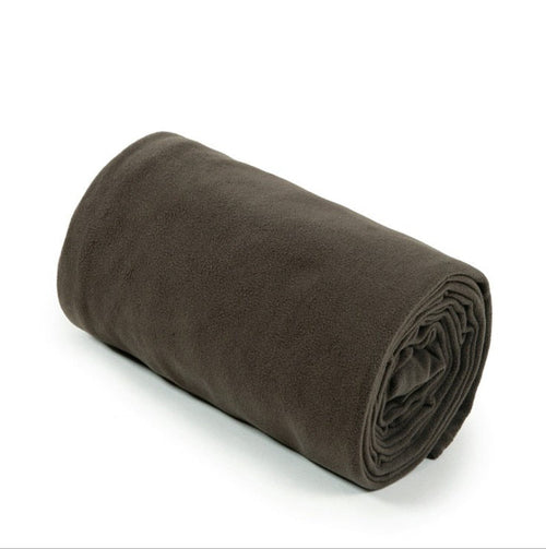 lightweight polar fleece camping sleeping bag – the li | dropsona - neutral - front view