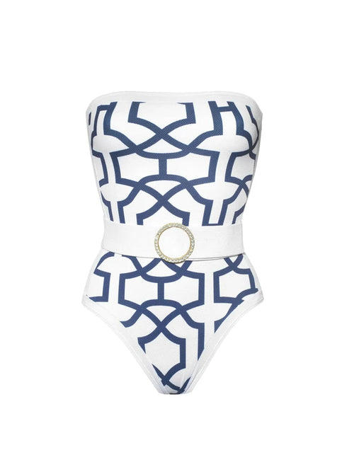 geometric shapes one piece swimsuit – transform your b | dropsona - neutral - packaging