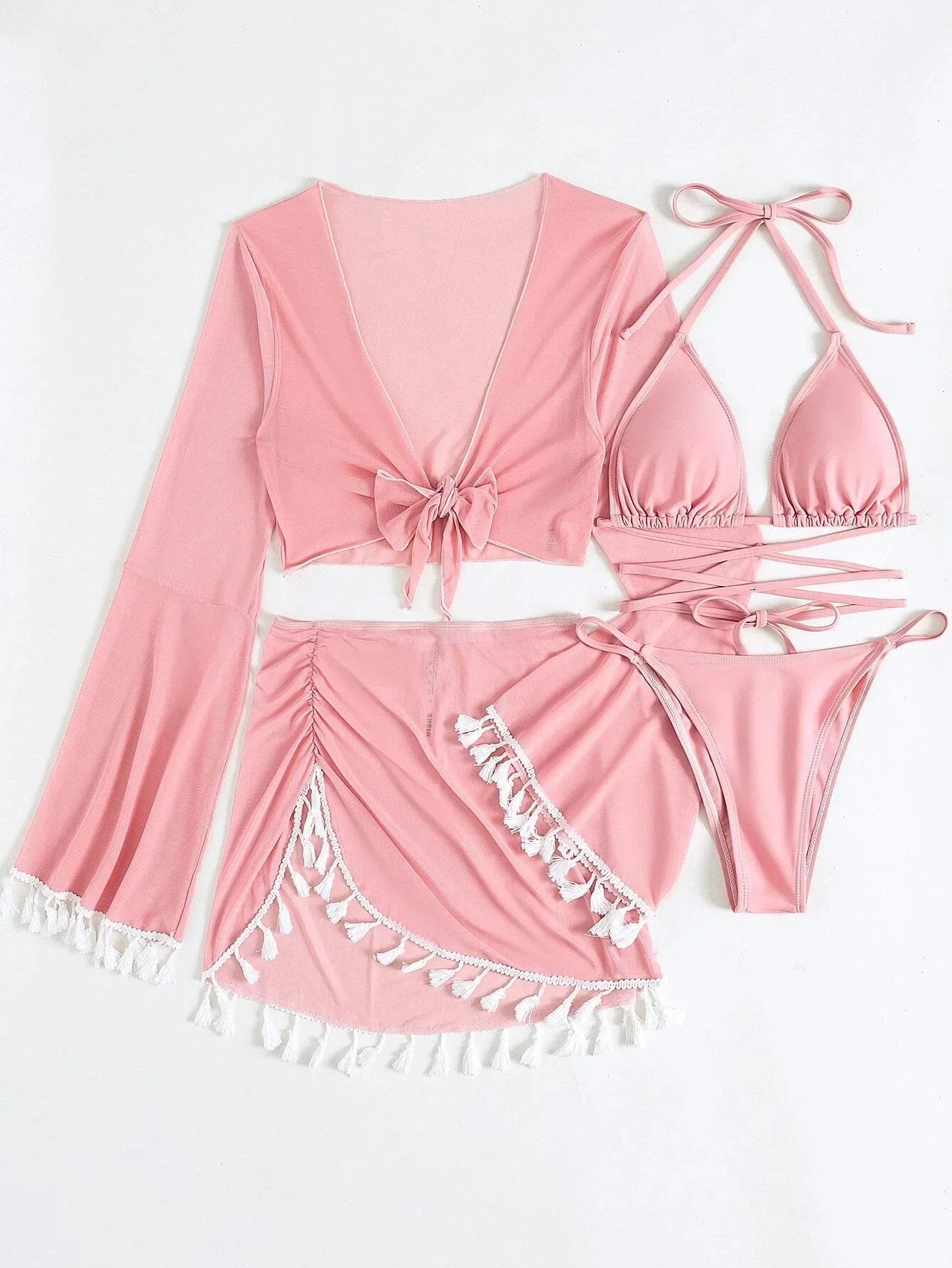 tibella 4 piece swimsuit set – experience the ultimate | dropsona - neutral - front view