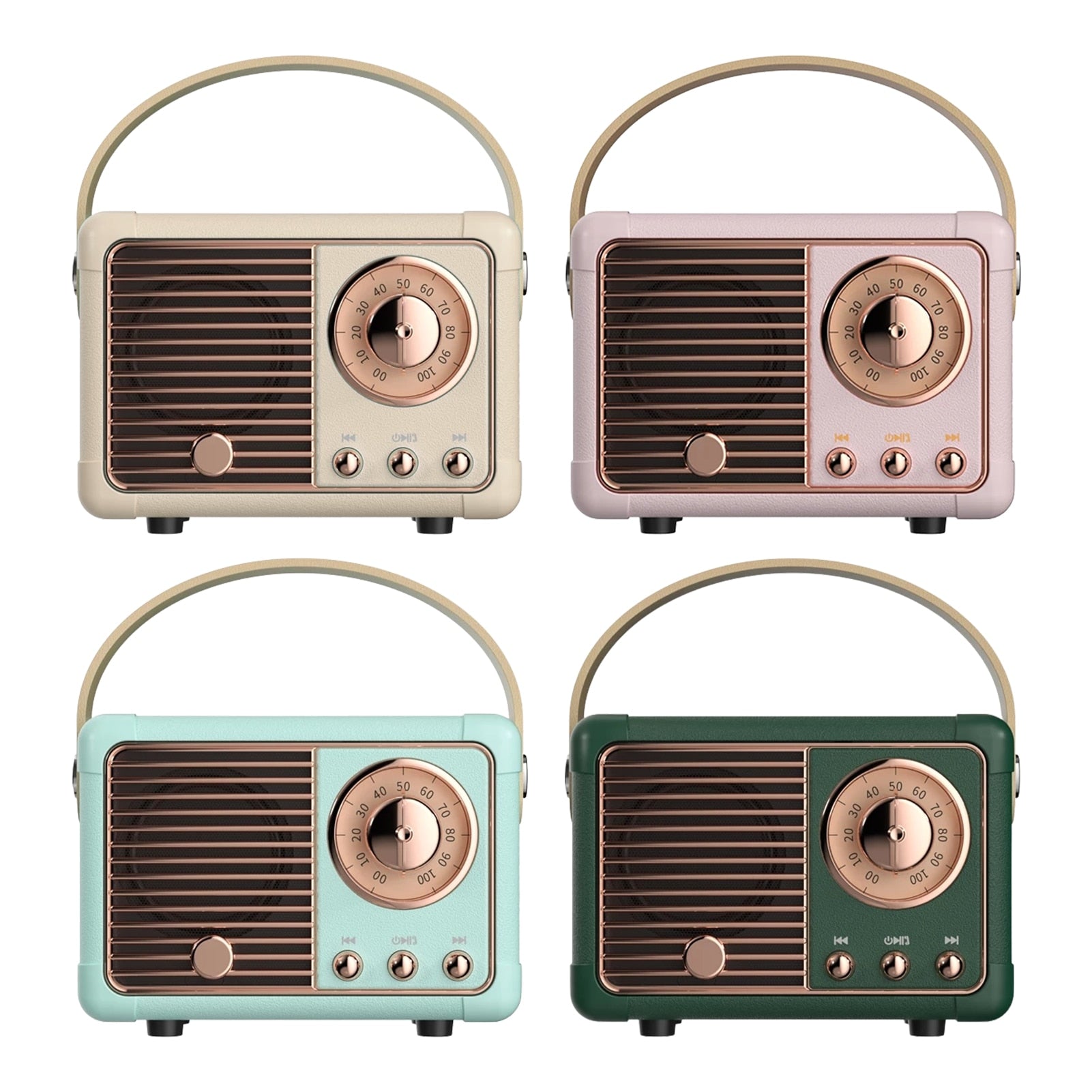 bluetooth compact retro speakers with radio – enjoy ex | dropsona - neutral - everyday use