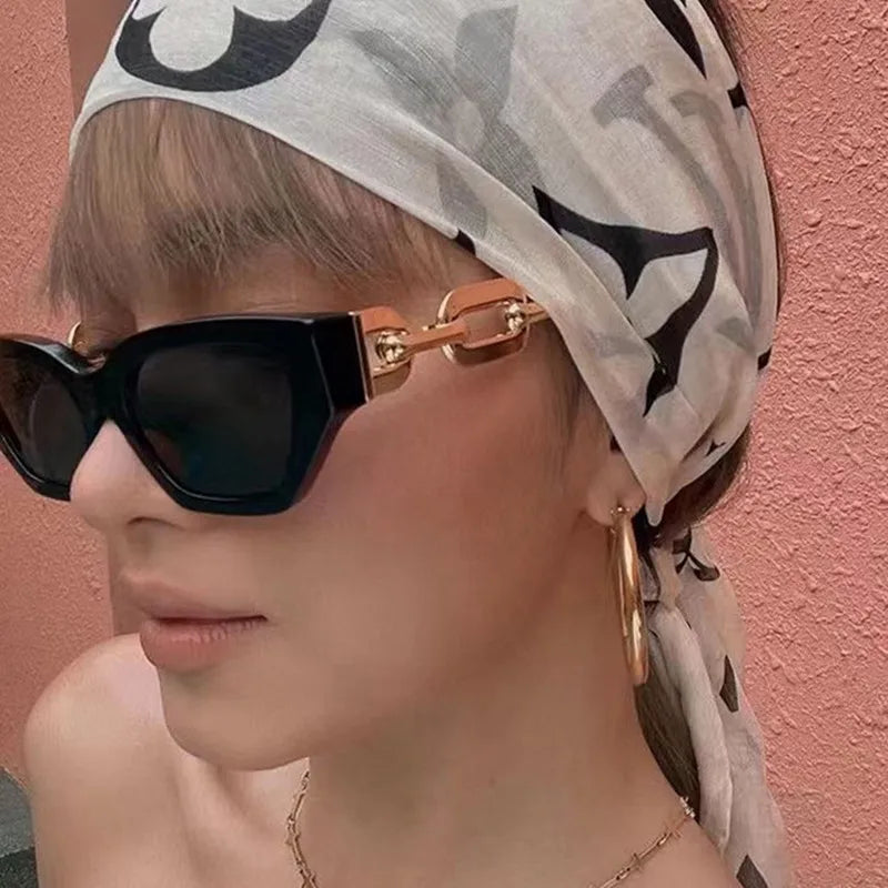 fashion cat eye sunglasses – the luxurious and vintage | dropsona - neutral - close-up detail