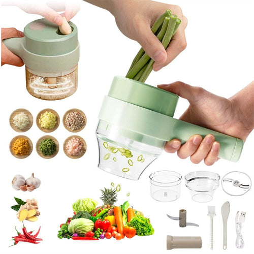 portable handheld 4 in 1 electric vegetable slicer – t | dropsona - neutral - packaging